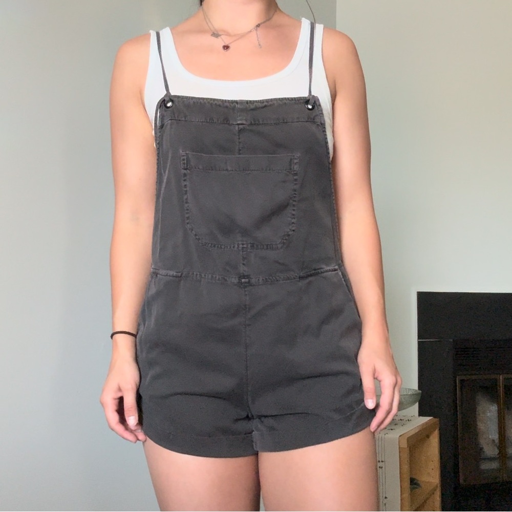 Deep gray romper